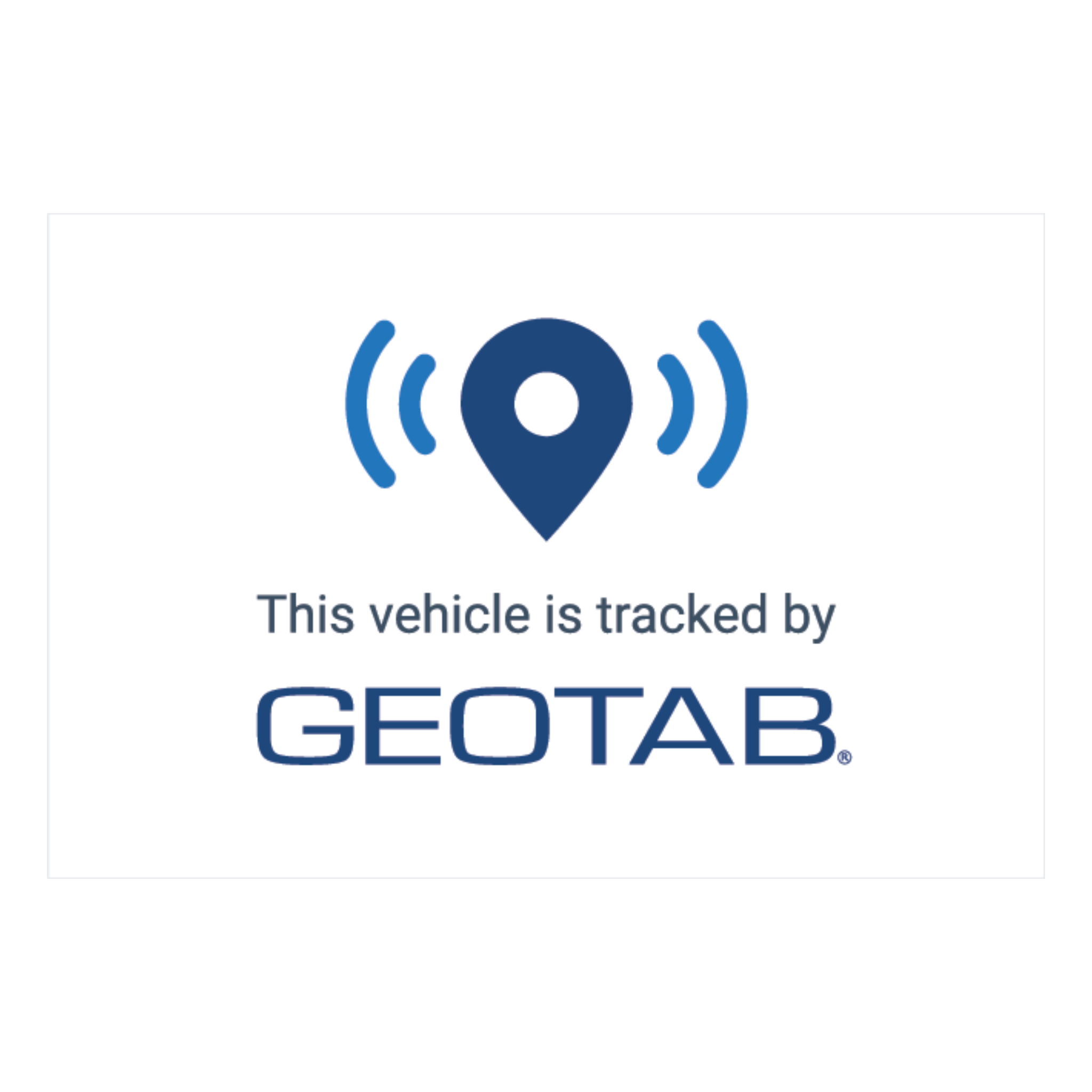 Tracked by Geotab sticker - EXP-MKTTRK50N – GeoFleet