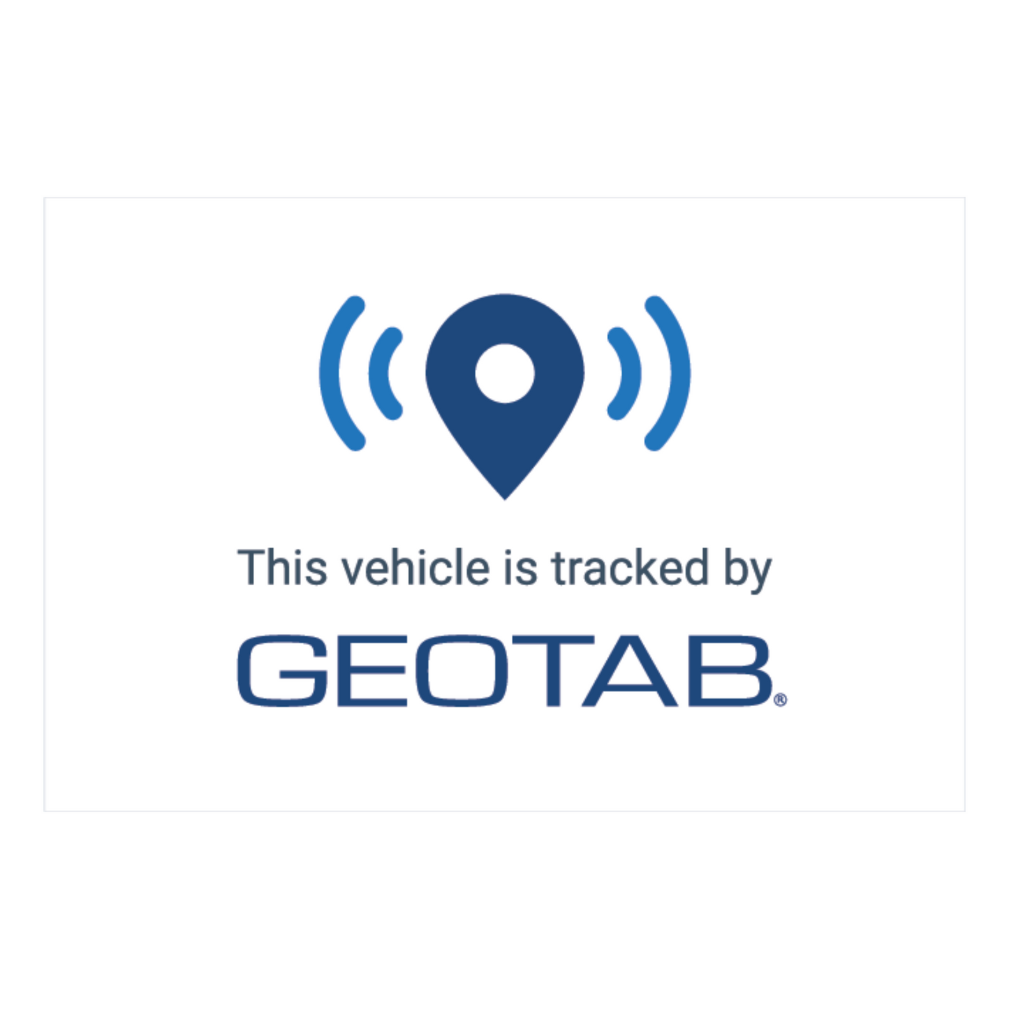 Tracked by Geotab sticker - EXP-MKTTRK50N