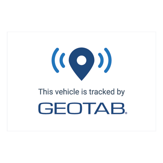 Tracked by Geotab sticker - EXP-MKTTRK50N